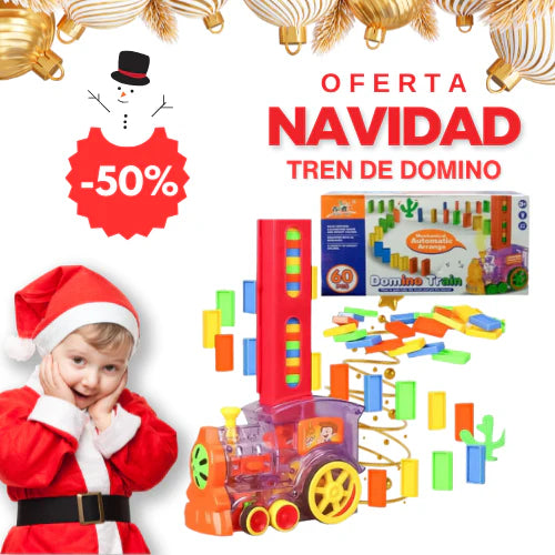 🚨50% OFF🎄BLACK FRIDAY🎄 Juguete Tren Didáctico Dominó con Luces y Sonido